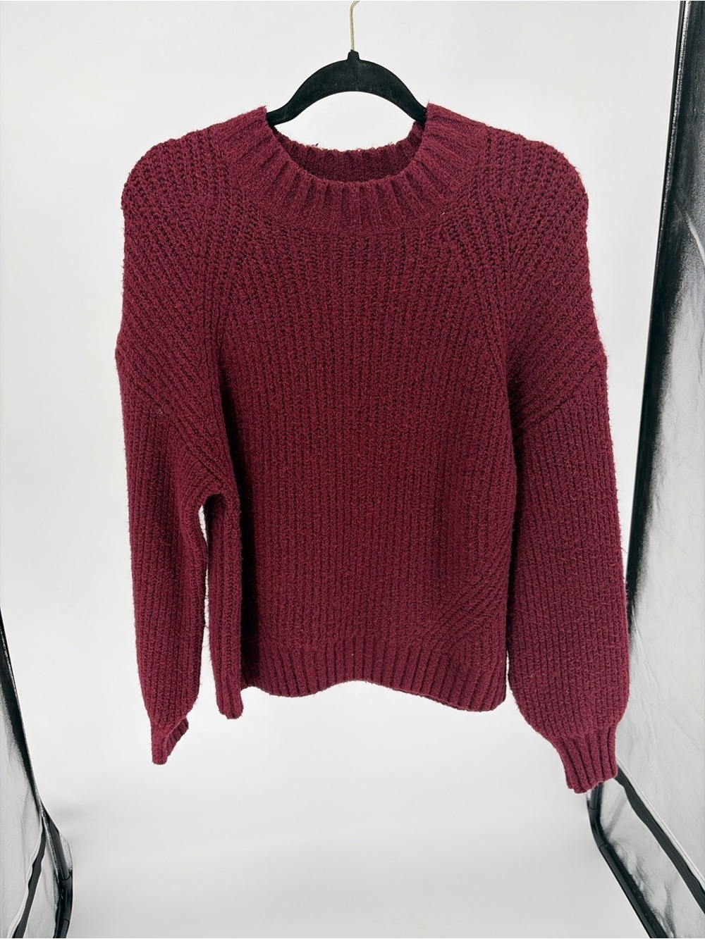Old Navy Women's Ribbed Crewneck Sweater - Wine